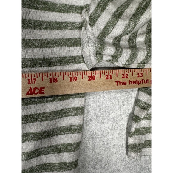 Pony Tails Junior’s Green/ White Striped Long Sleeve Crop Sweater Size M 10/12 - Picture 6 of 8